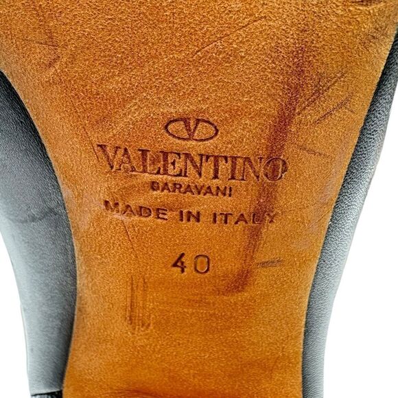 Valentino Garavani Leather And Patent Runway Angular Heel Boots Black Size 9.5 - Picture 11 of 15